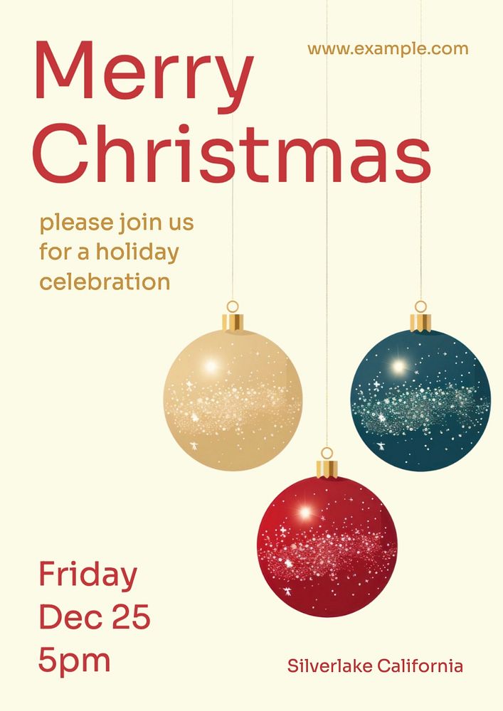 Christmas celebration poster template