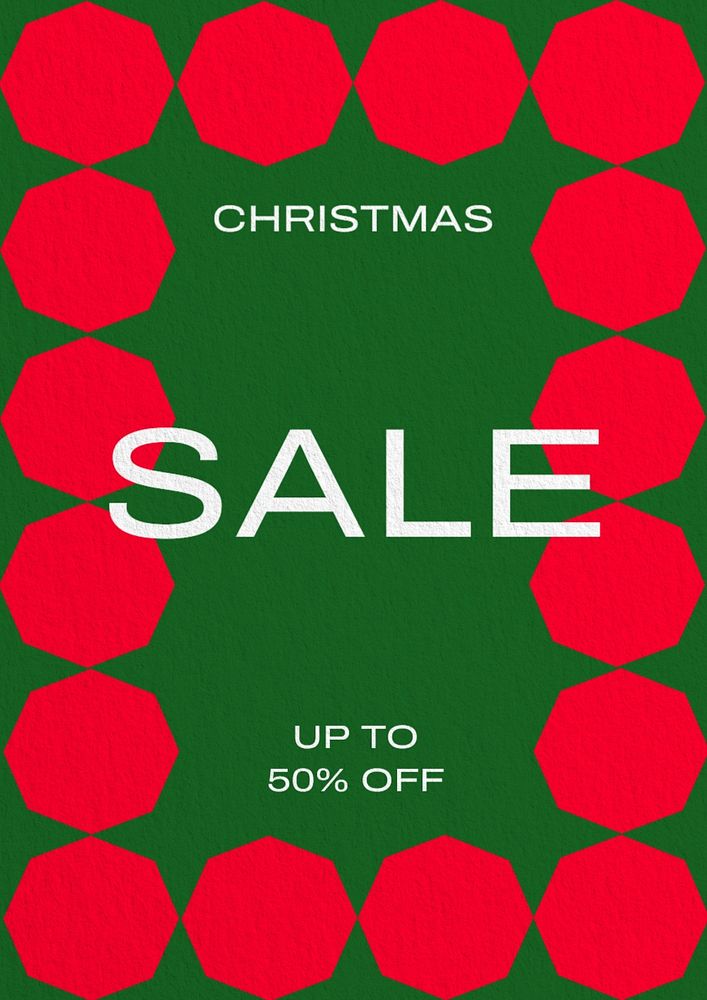 Christmas sale poster template