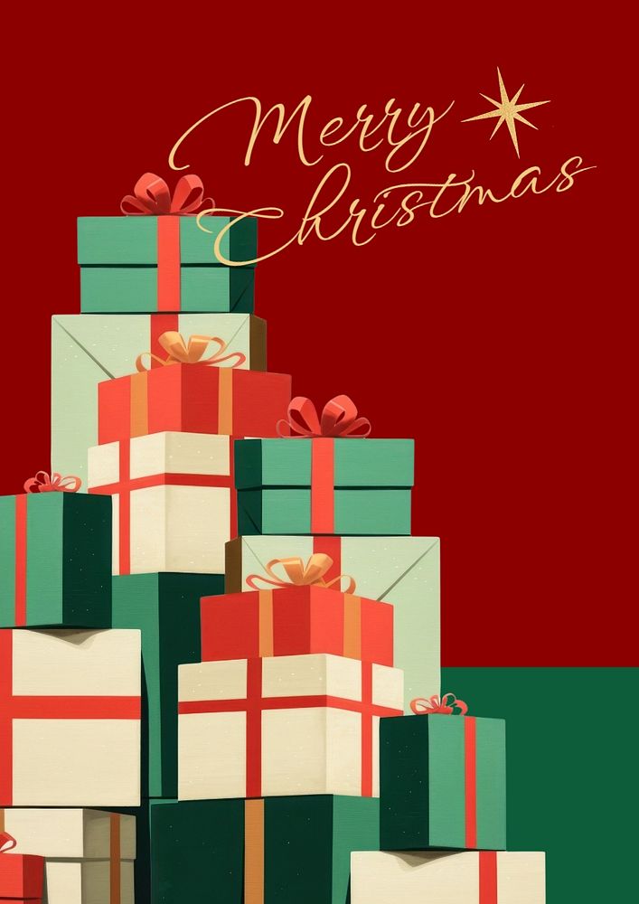 Merry Christmas poster template