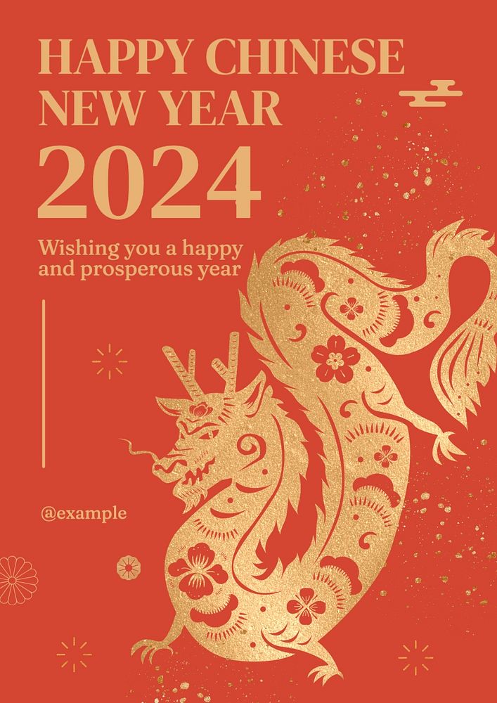 Chinese new year poster template