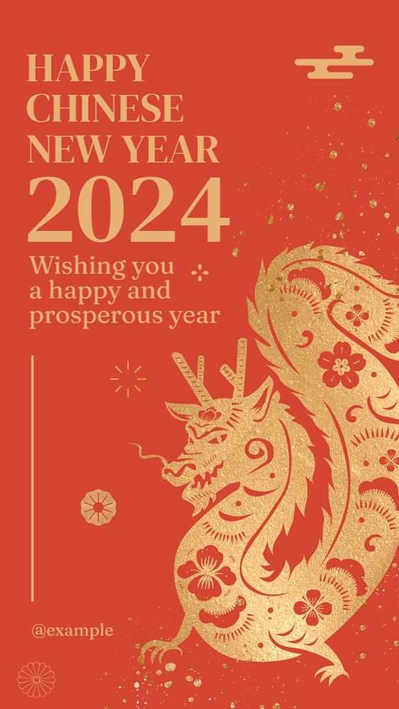 Chinese new year Instagram story template