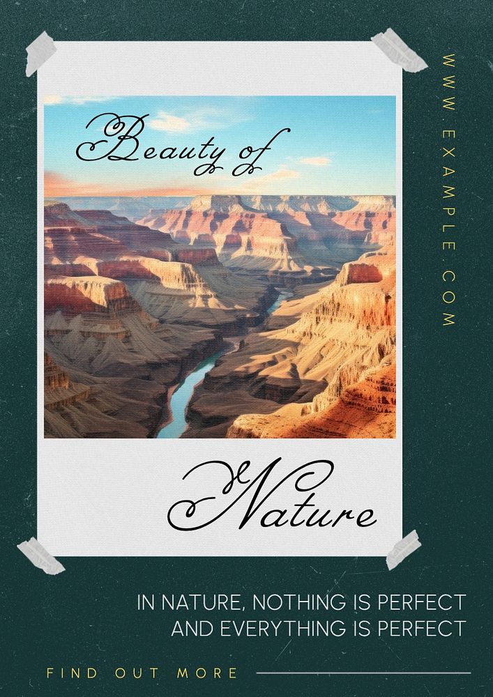 Beauty of nature poster template