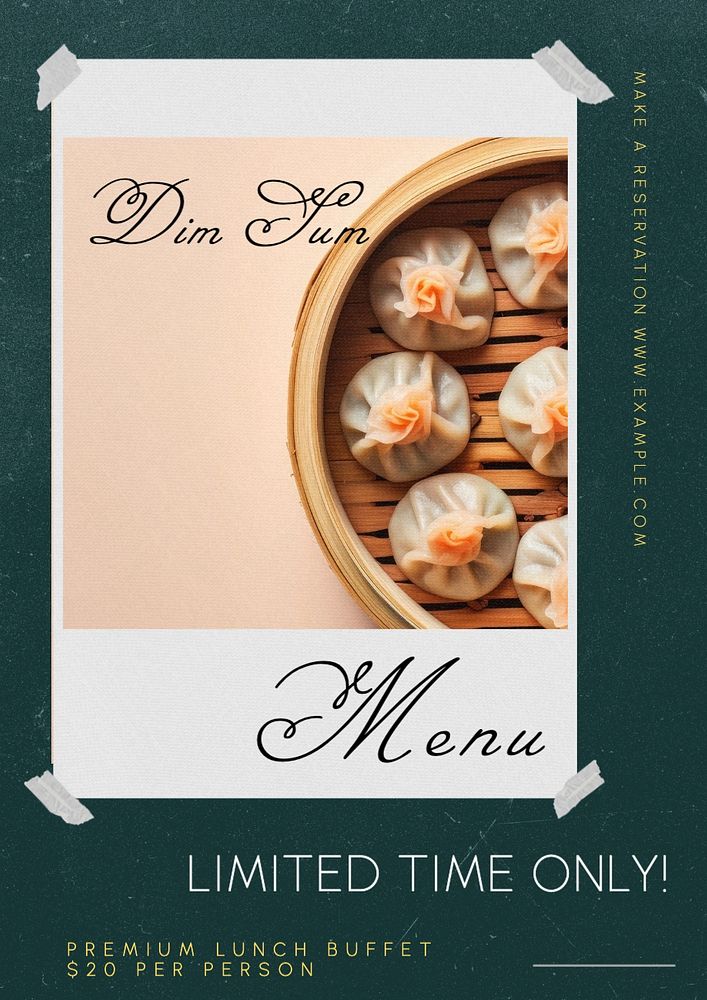 Dim sum poster template