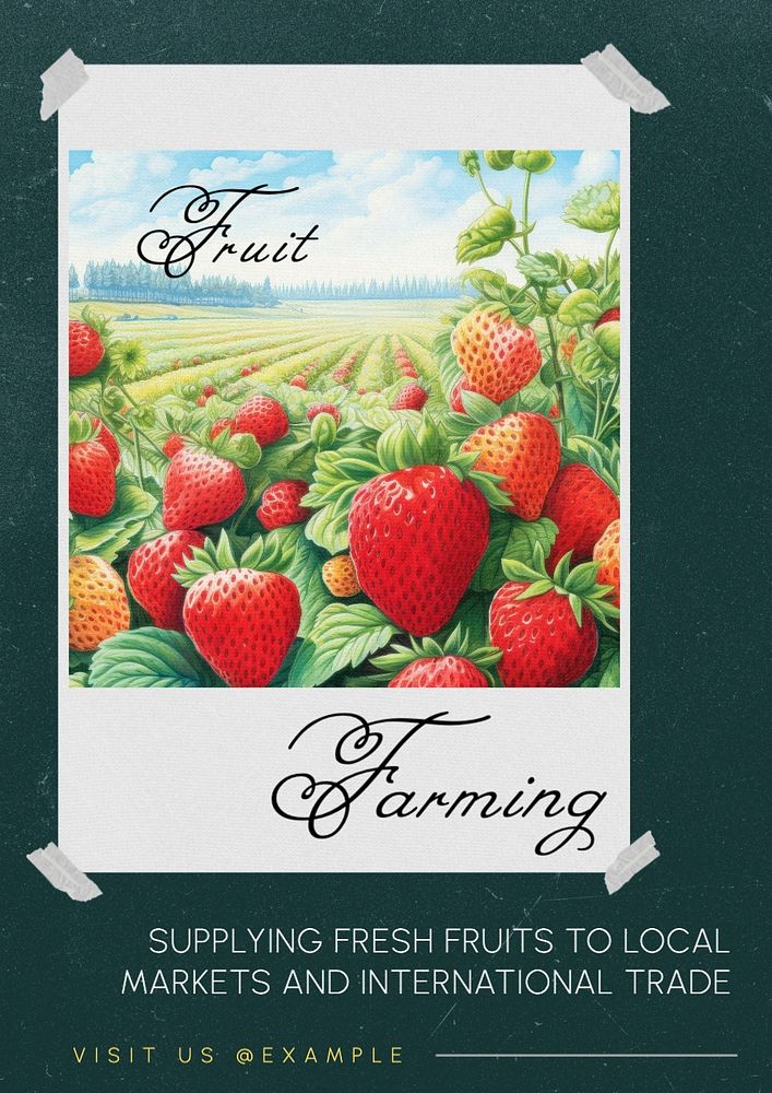 Fruit farming poster template