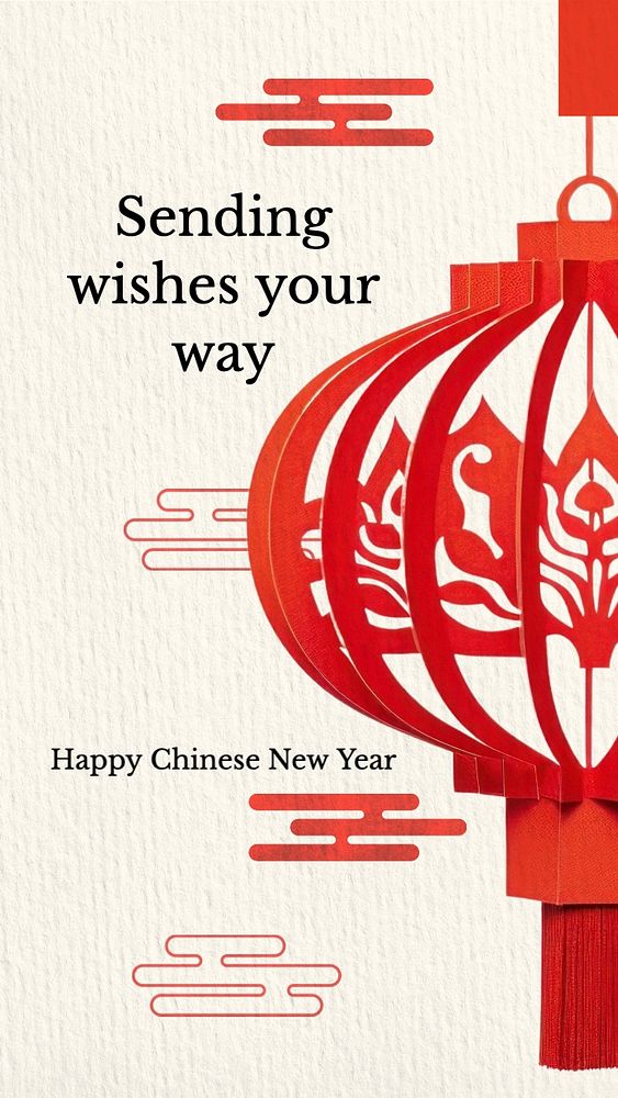 Chinese new year Instagram story template