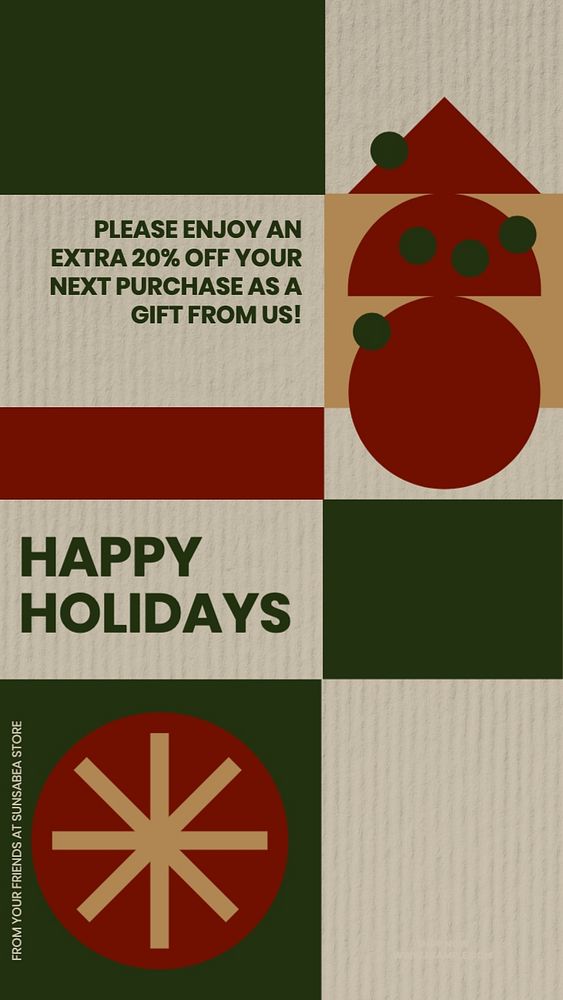 Happy holidays Instagram story template