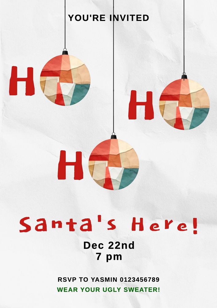 Christmas party poster template