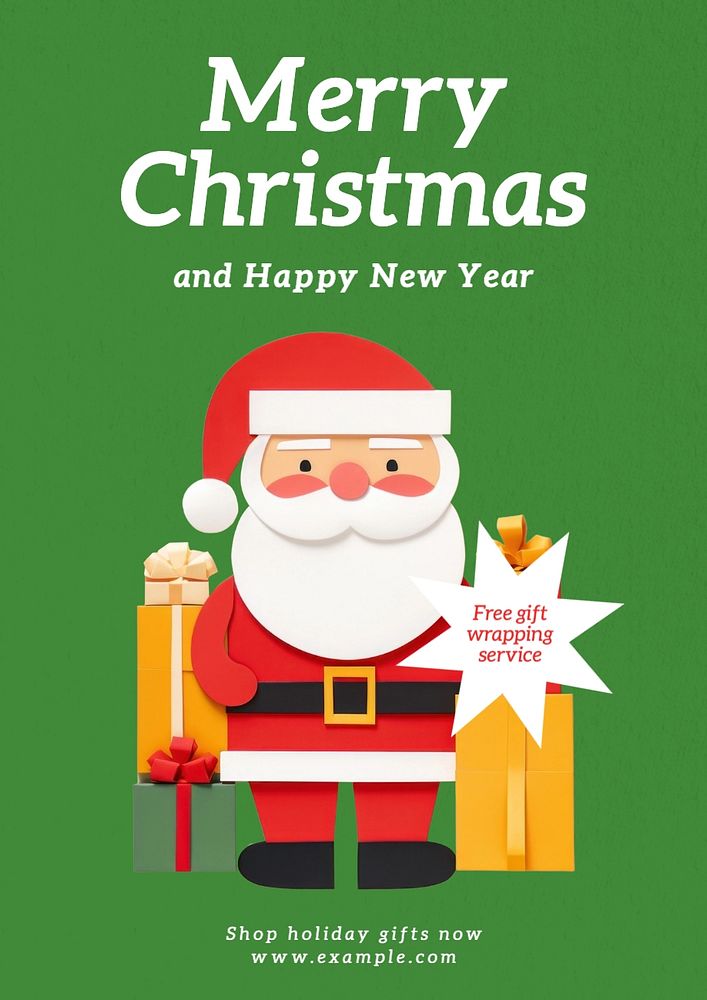 Merry christmas poster template