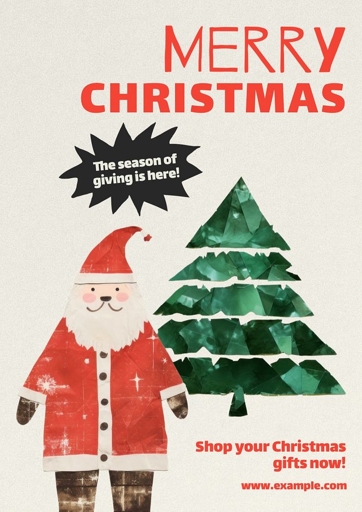 Merry Christmas poster template