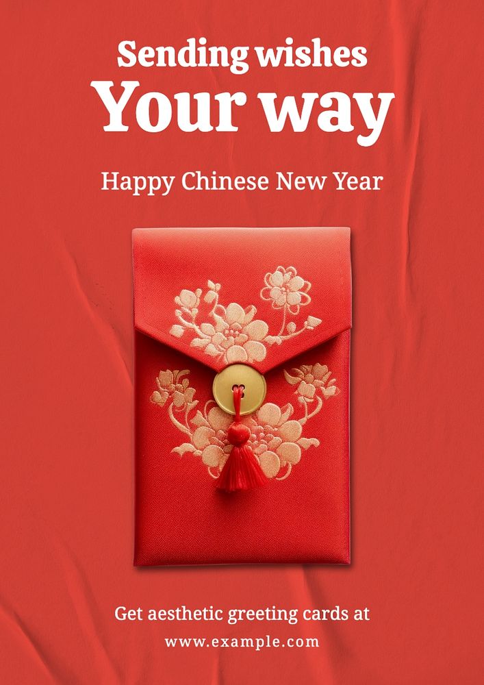 Chinese new year poster template