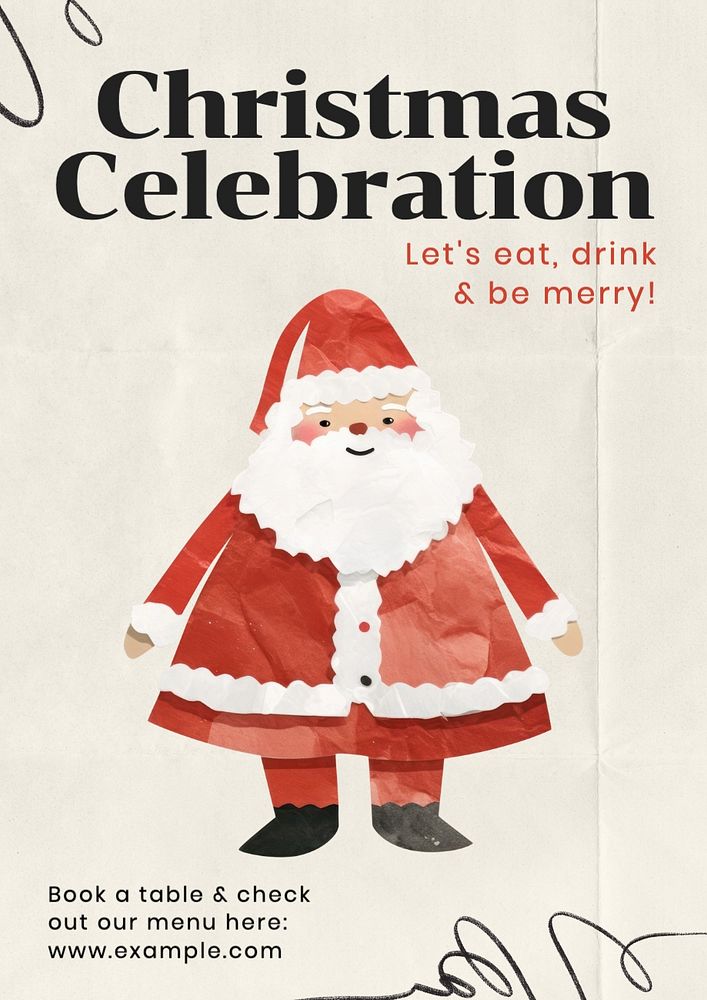 Christmas celebration poster template