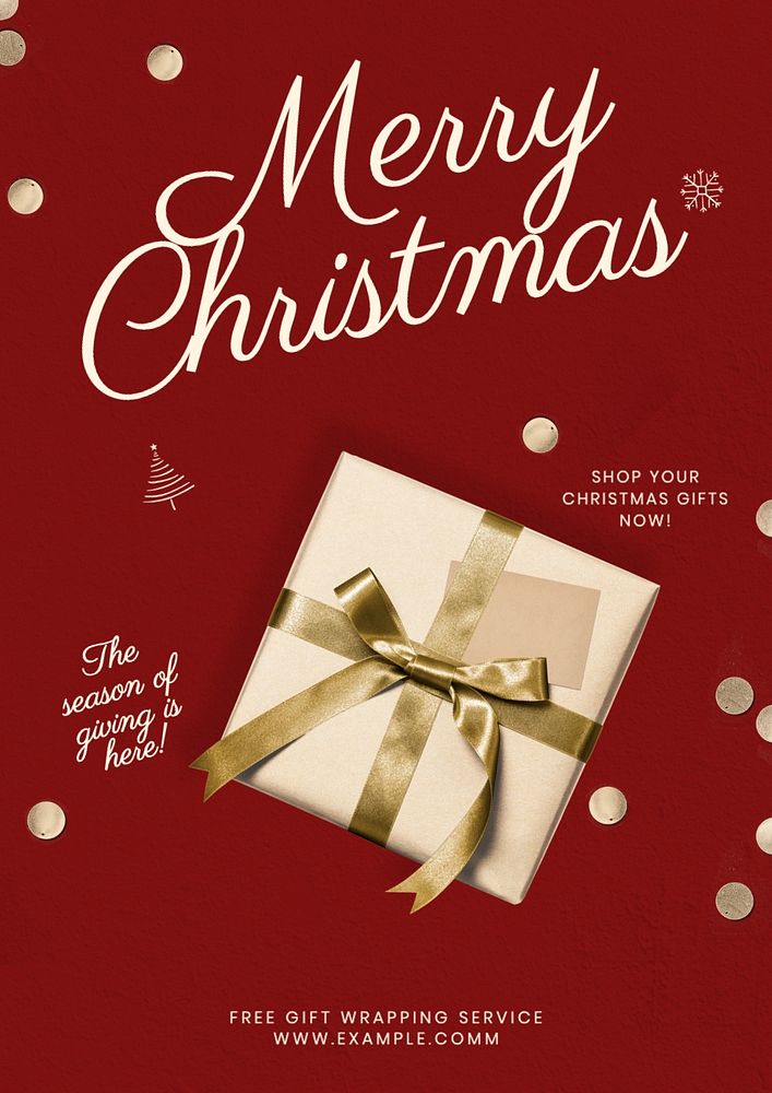 Merry Christmas poster template