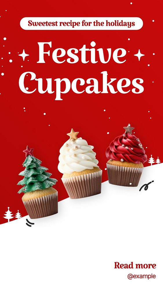 Festive cupcakes Facebook story template