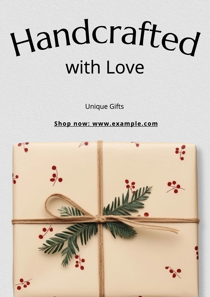 Handcrafted with love poster template