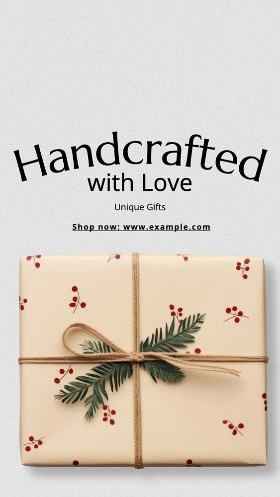 Handcrafted with love Facebook story template