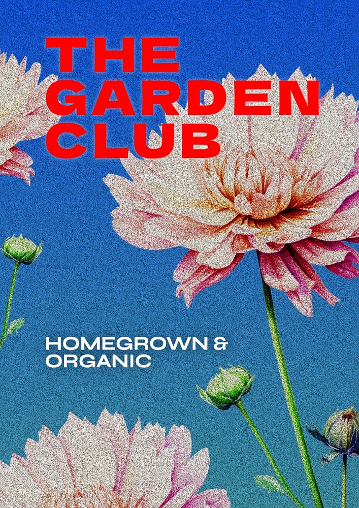 Garden club logo poster template