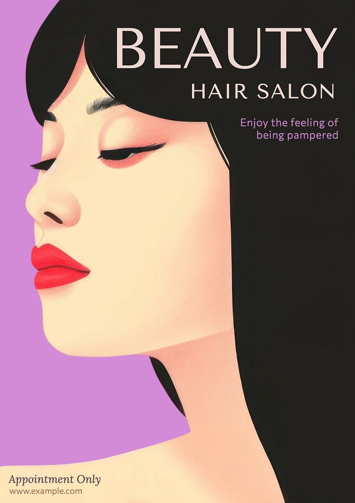 Beauty hair salon poster template