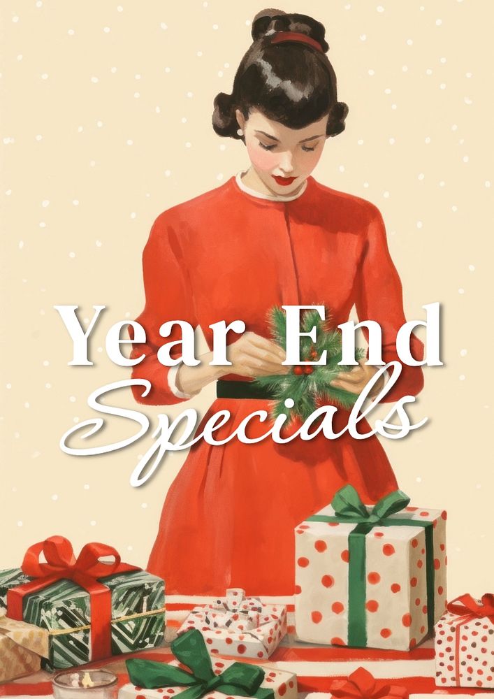 Year end specials poster template