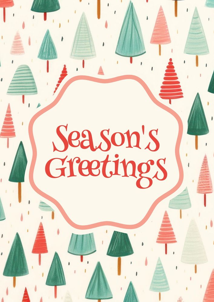 Seasons greetings poster template