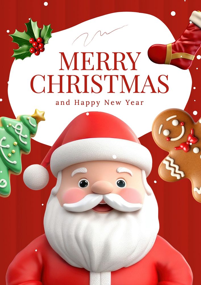 Merry Christmas poster template