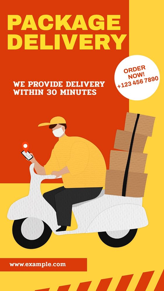 Package delivery Instagram story template