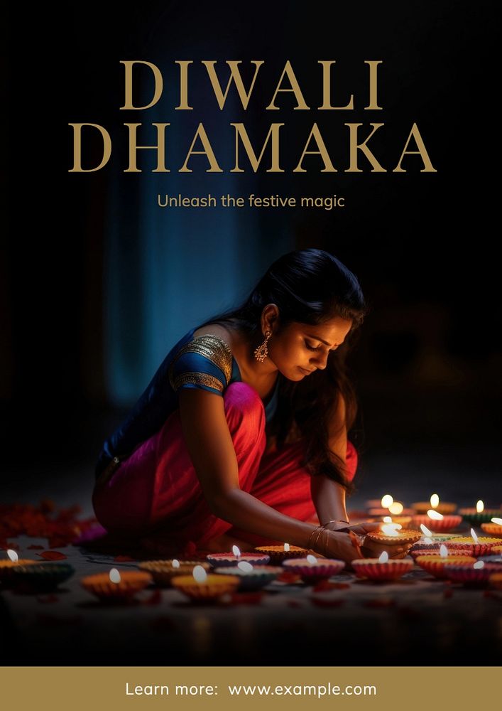 Diwali poster template