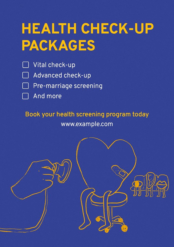 Health check-up packages poster template