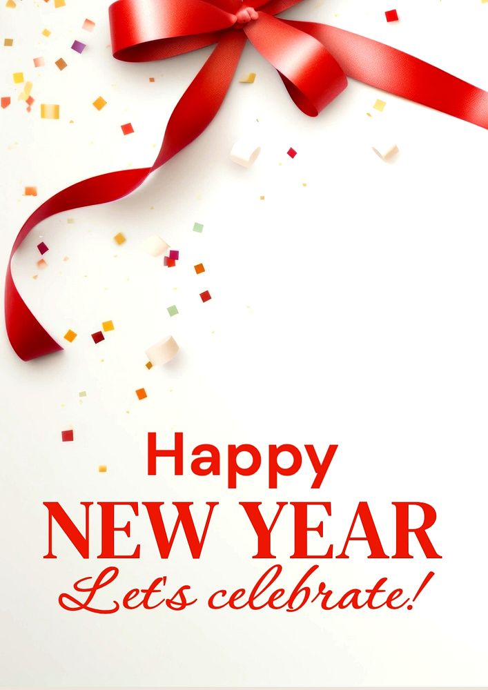 Happy new year poster template