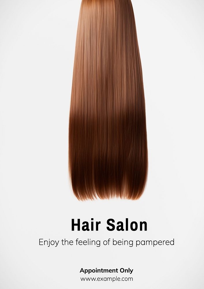 Hair salon poster template