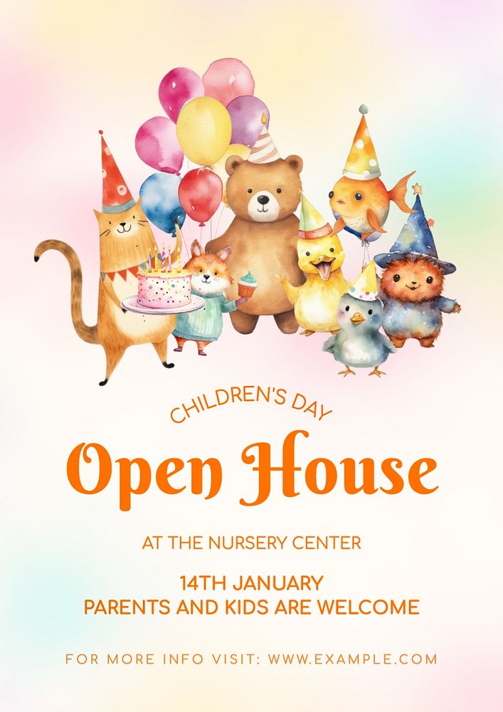 Open house poster template