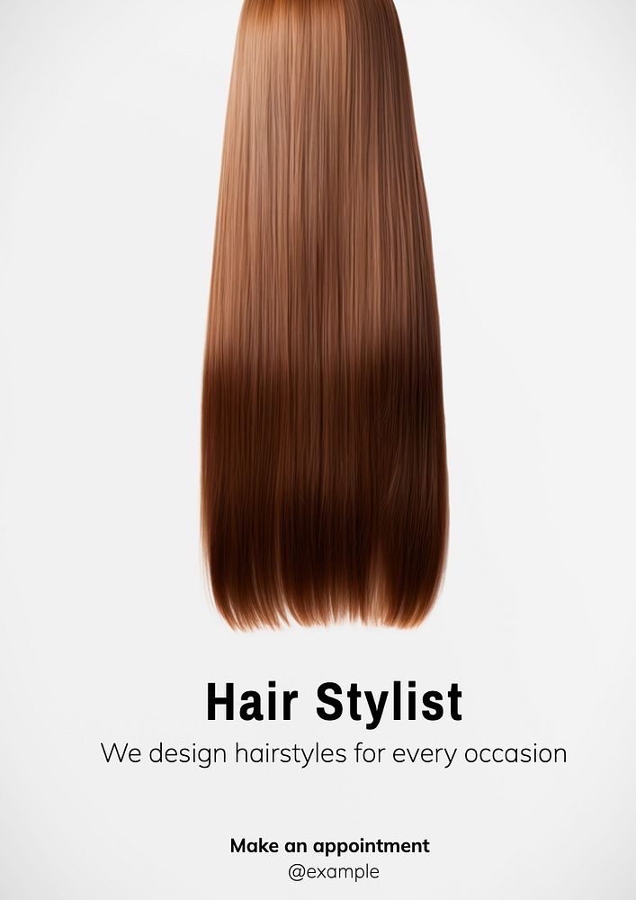 Hair stylist poster template