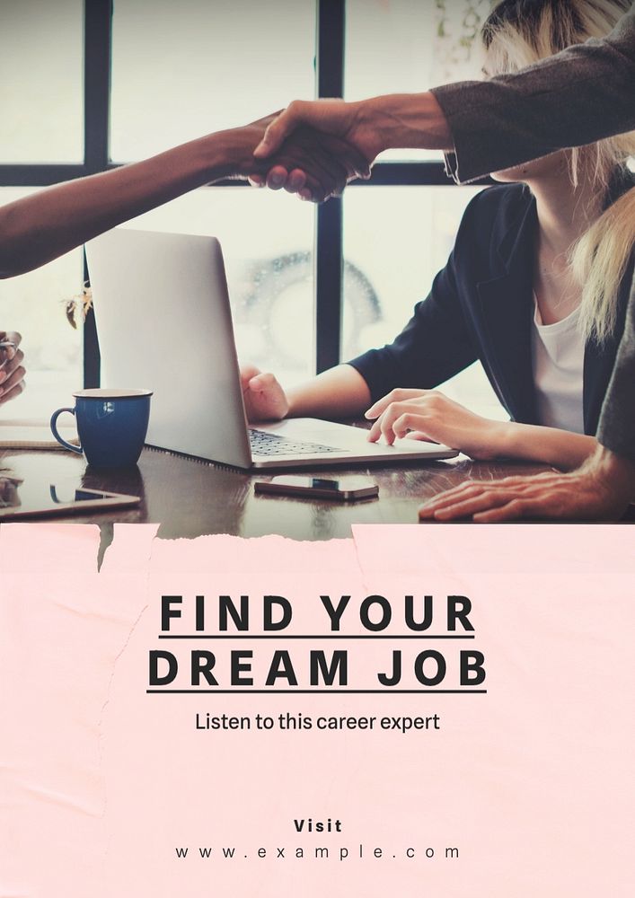 Fine your dream job poster template