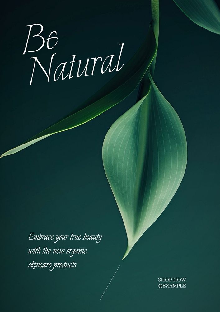 Be natural poster template