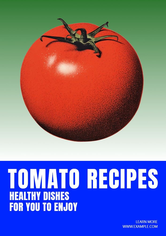 Tomato recipes poster template