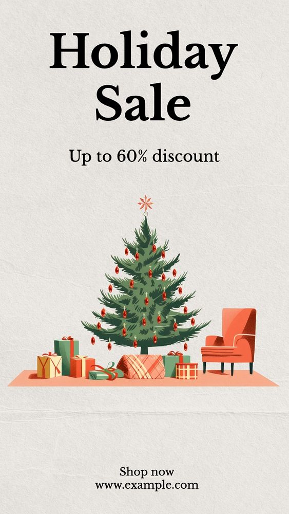 Holiday sale Facebook story template