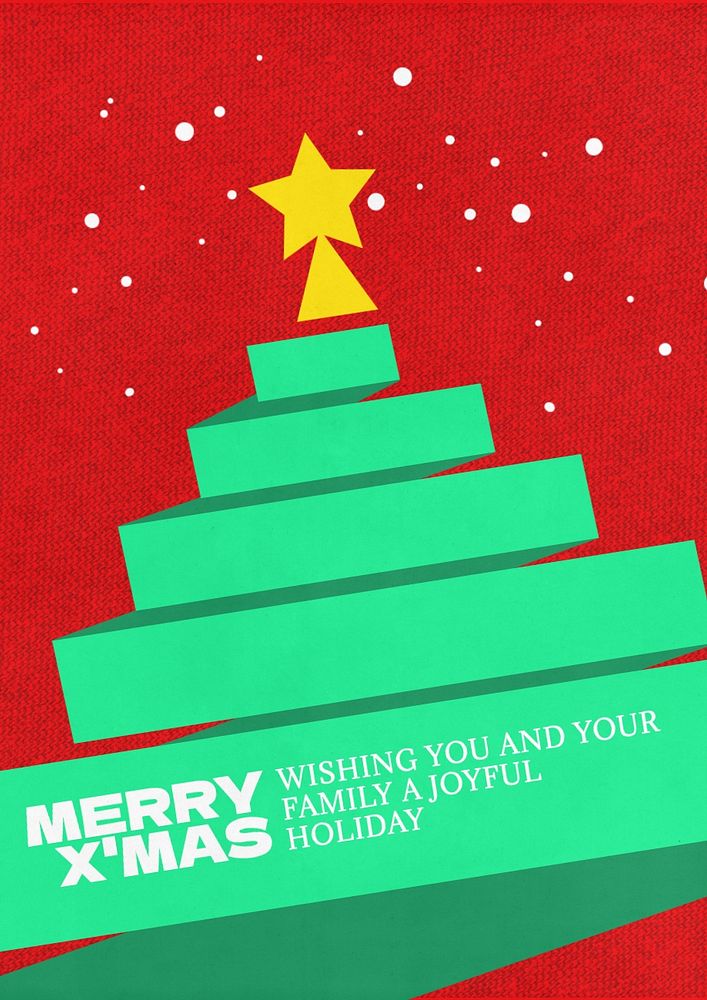 Merry X'ma poster template