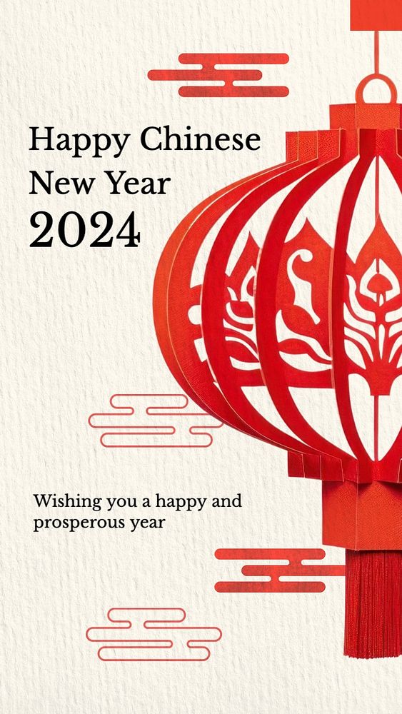 Chinese new year Instagram story template