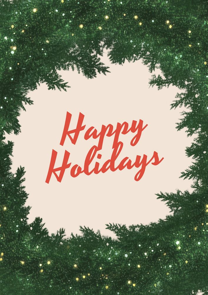 Happy holidays poster template