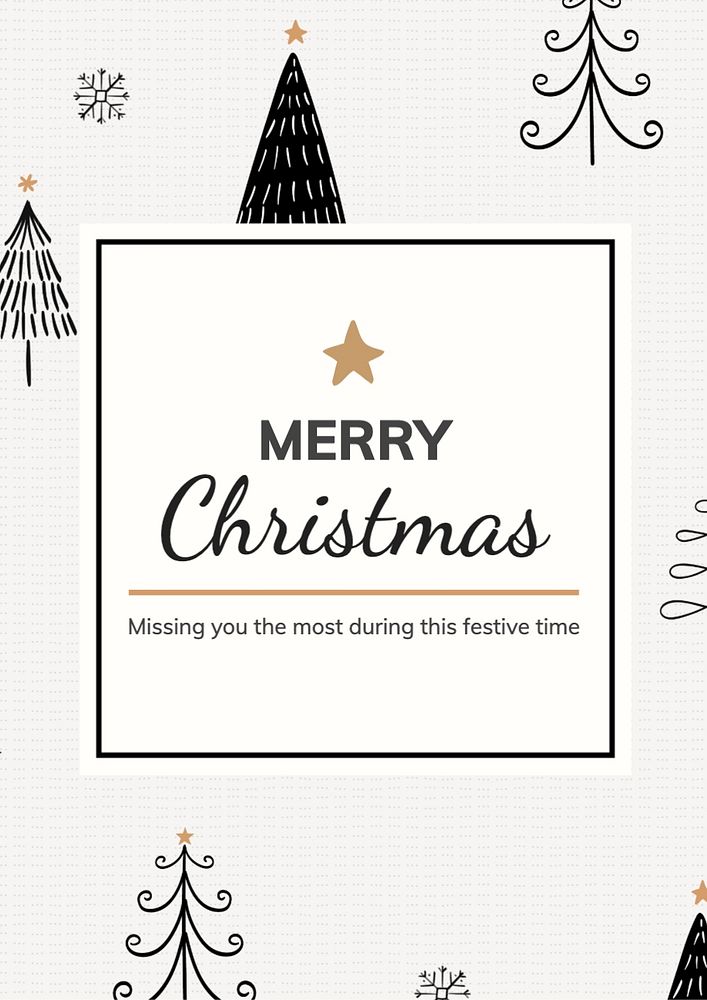 Merry Christmas poster template