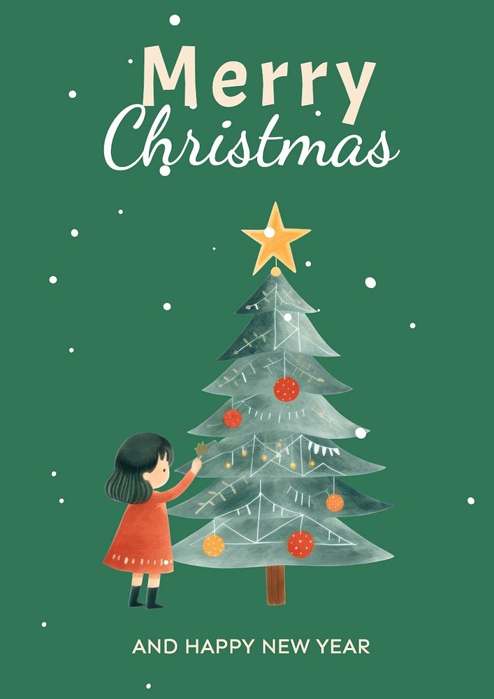 Merry Christmas poster template