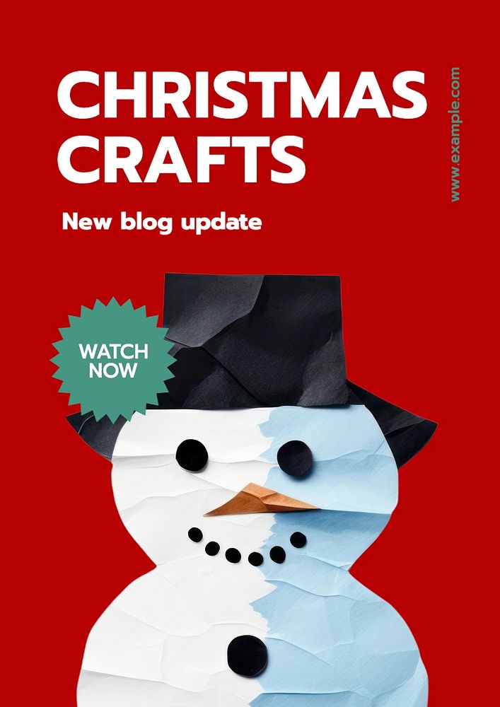 Christmas craft poster template