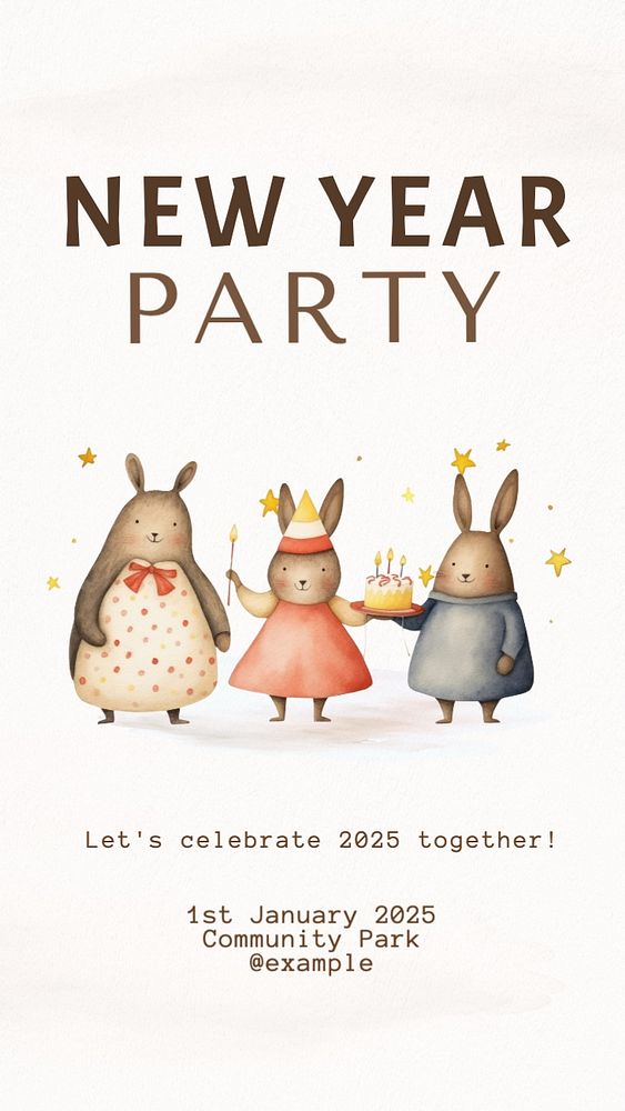 New year party Instagram story template