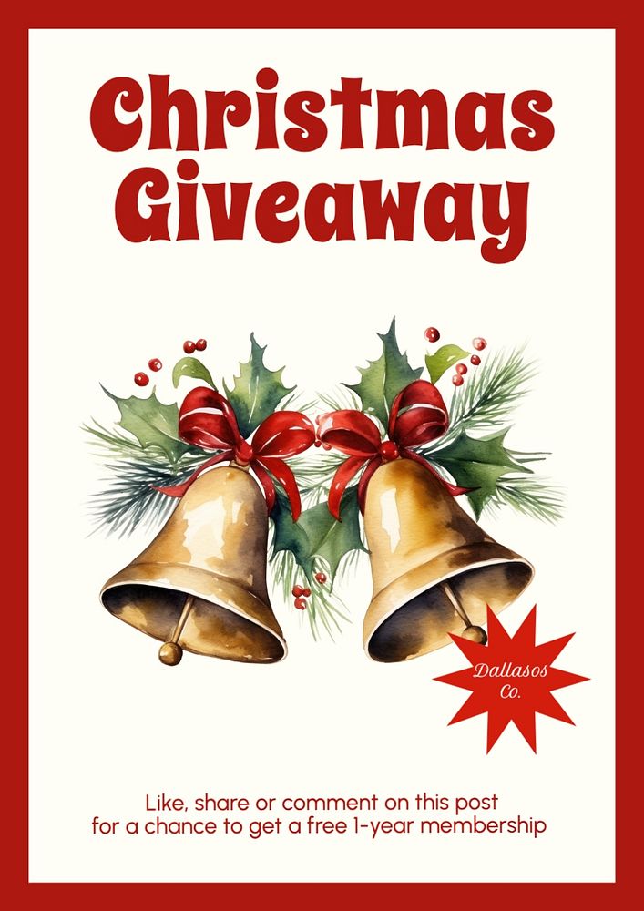 Christmas giveaway poster template