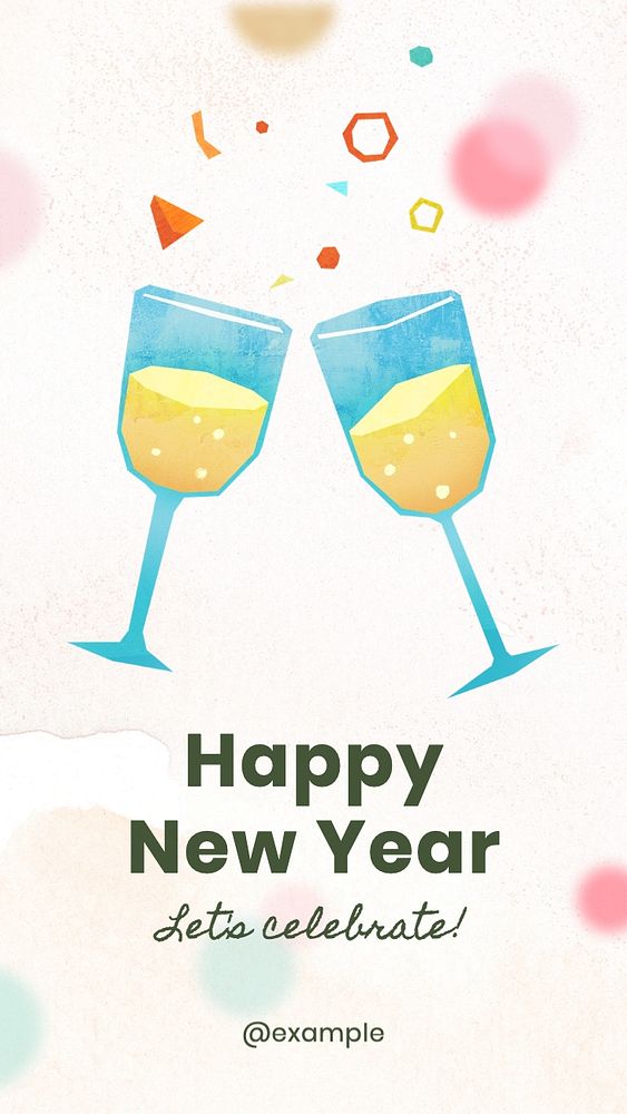 Happy new year Facebook story template