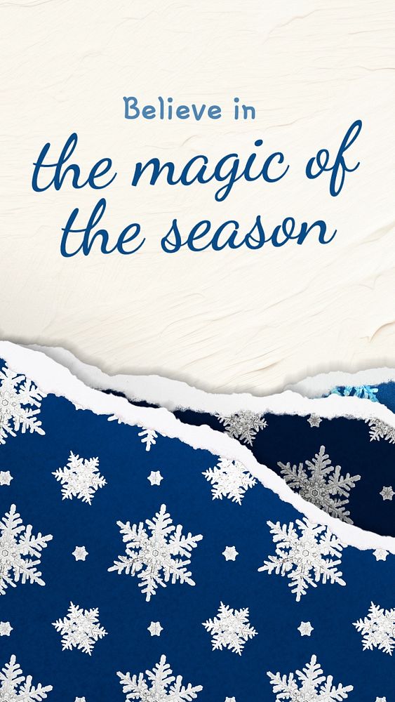 Magic & season quote Instagram story template