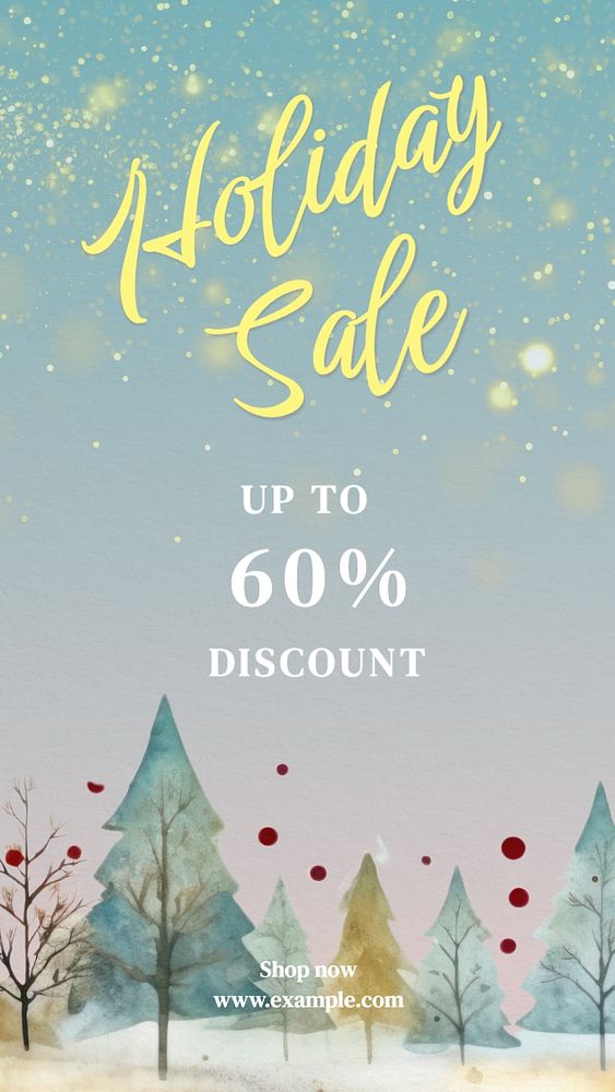 Holiday sale Instagram story template