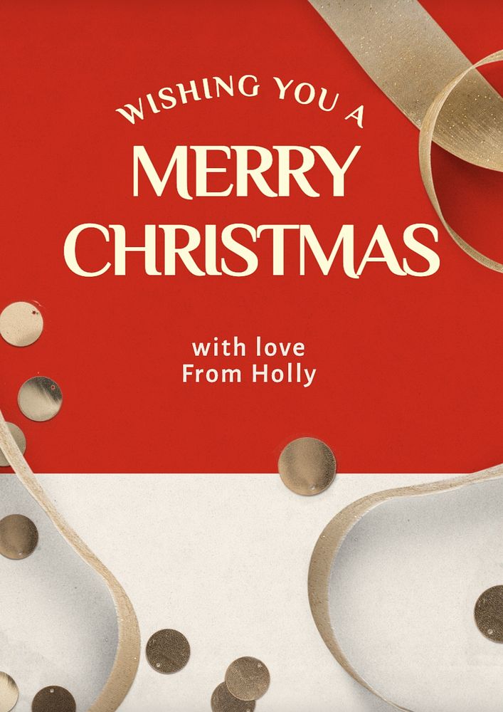 Merry Christmas poster template