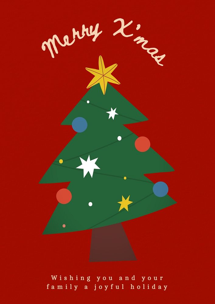 Merry X'mas poster template