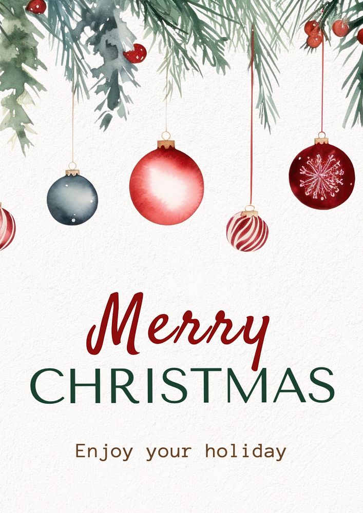 Merry Christmas poster template