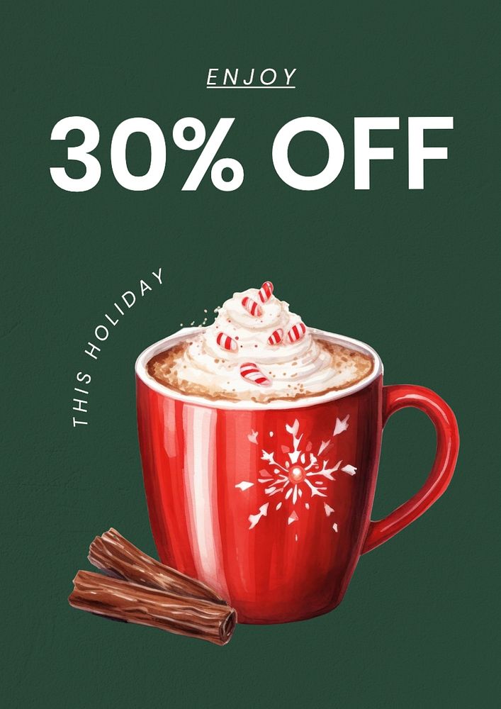 Holiday sale poster template